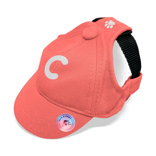 Monogram Hat – Coral Red